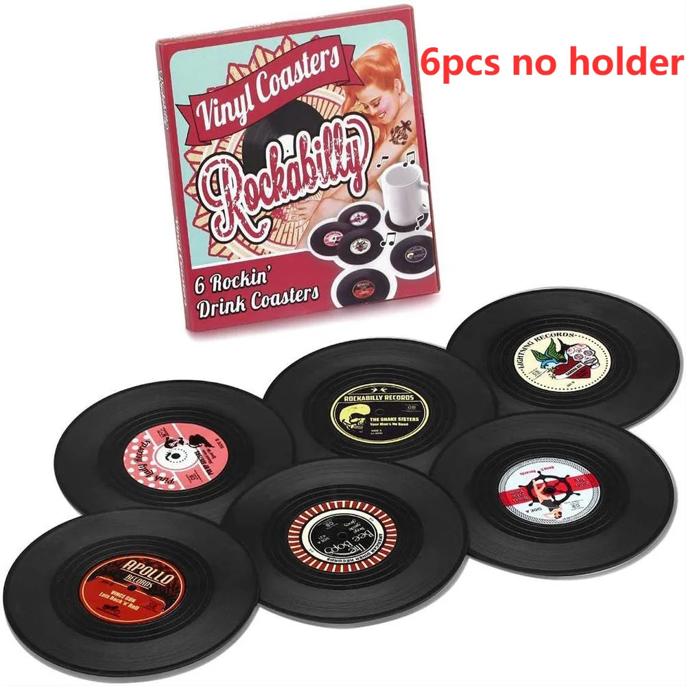 Vinyl Record Coaster Set