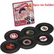 Vinyl Record Coaster Set