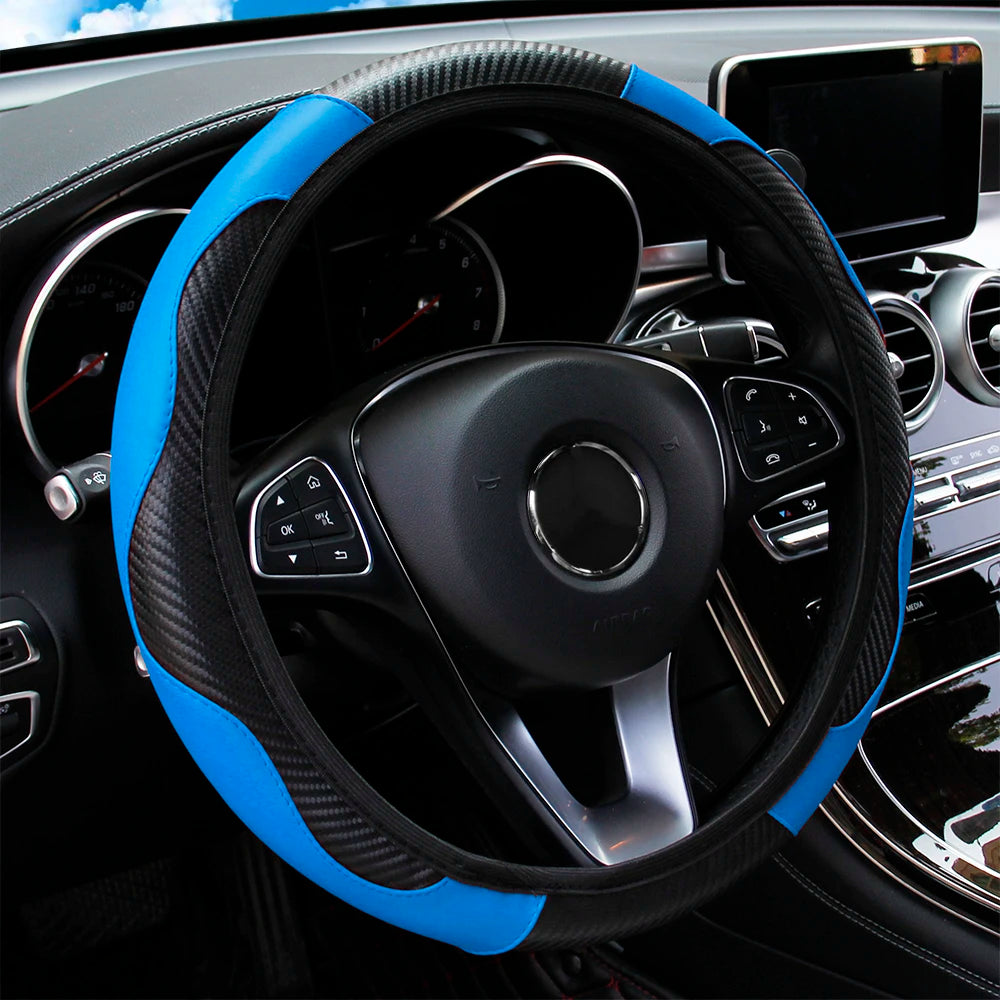 Carbon-Look Steering Wheel Cover