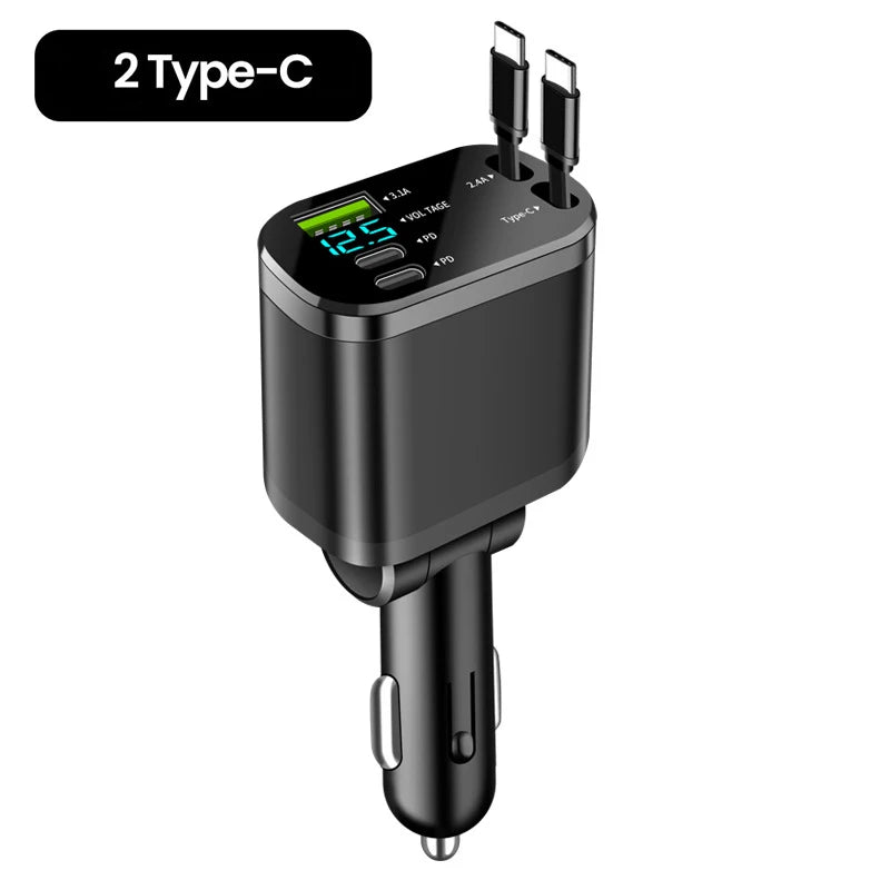 150W Retractable Car Charger