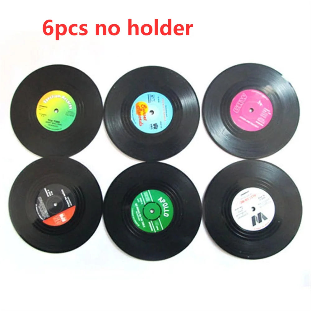 Vinyl Record Coaster Set
