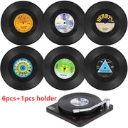 Vinyl Record Coaster Set
