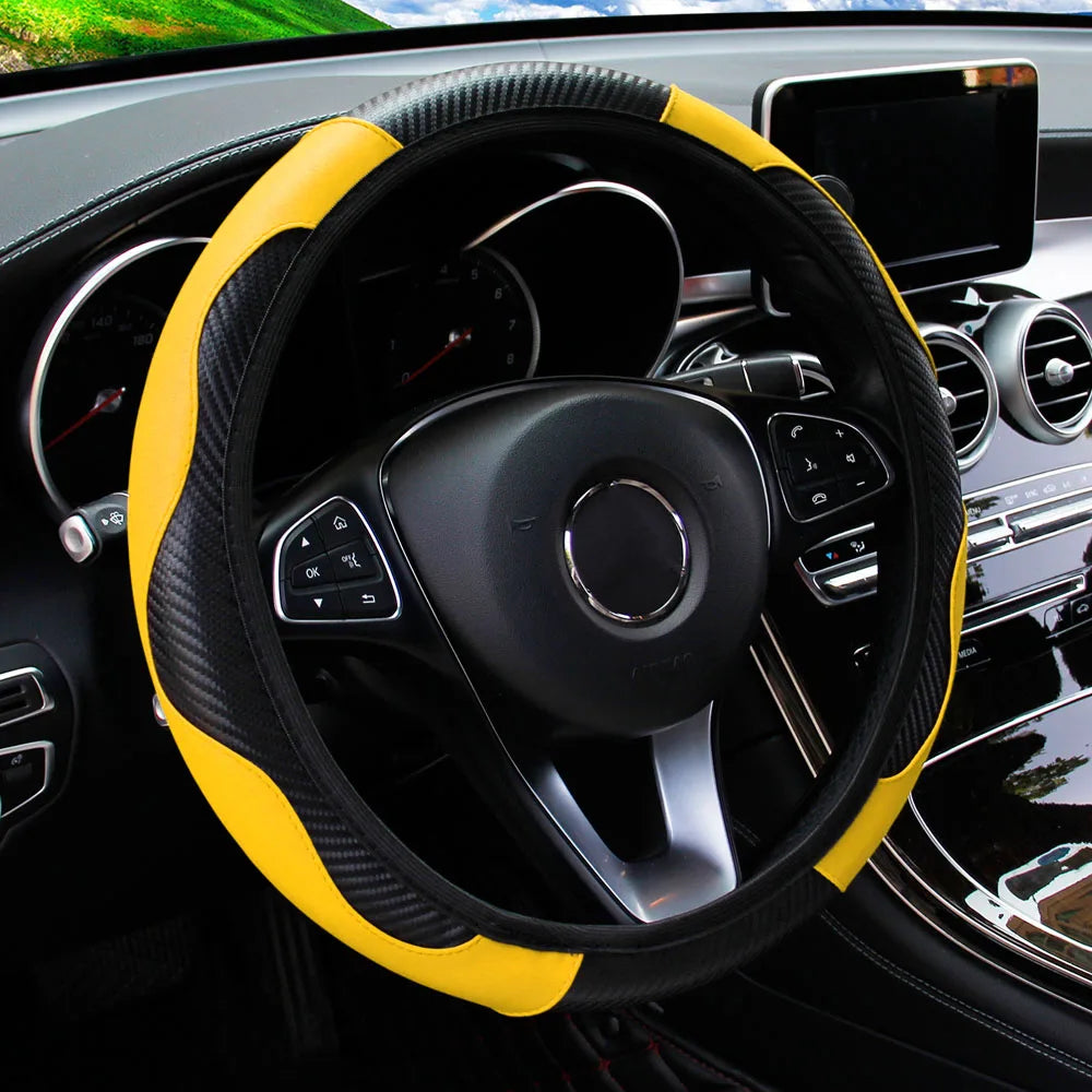 Carbon-Look Steering Wheel Cover