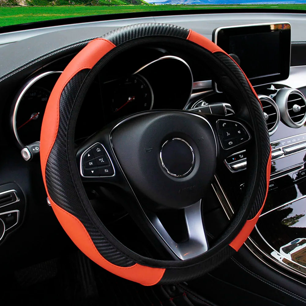 Carbon-Look Steering Wheel Cover