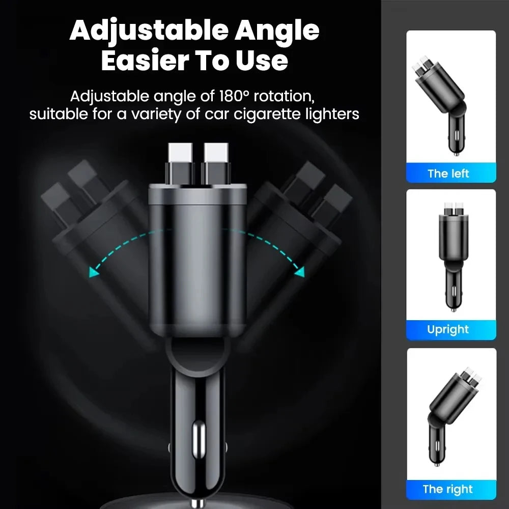 150W Retractable Car Charger