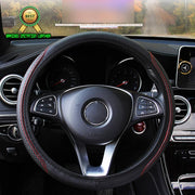 Embossed Leather Steering Wheel Cover