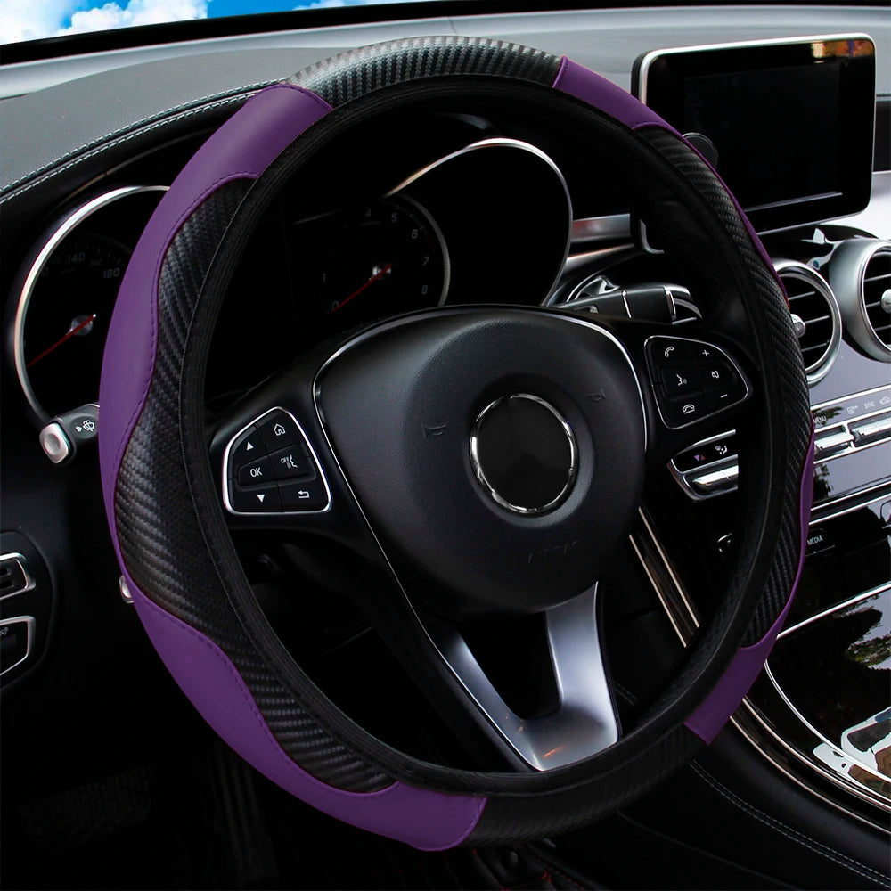 Carbon-Look Steering Wheel Cover