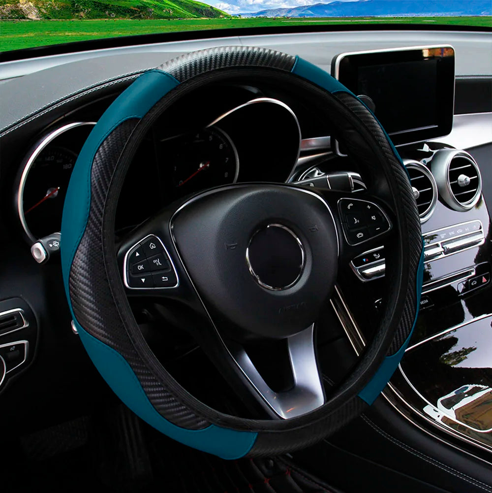 Carbon-Look Steering Wheel Cover