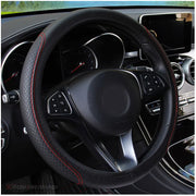Embossed Leather Steering Wheel Cover