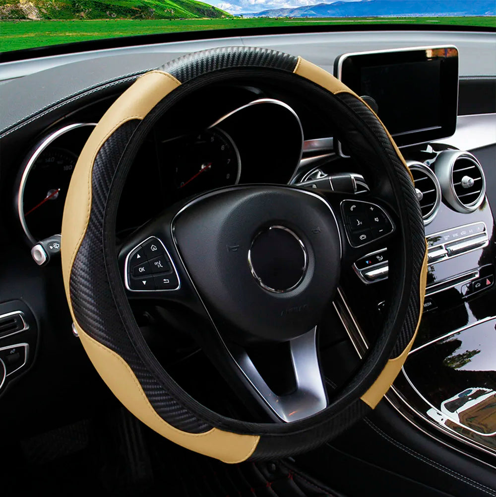Carbon-Look Steering Wheel Cover