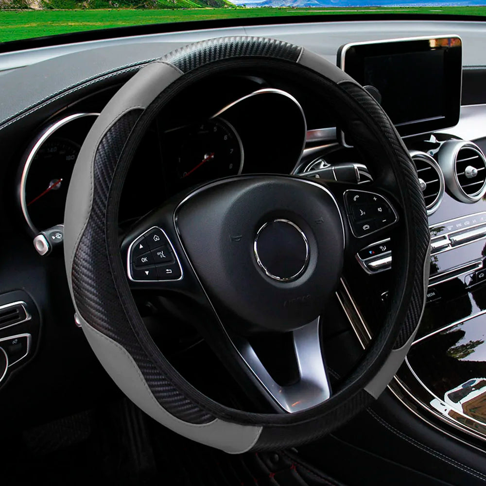 Carbon-Look Steering Wheel Cover