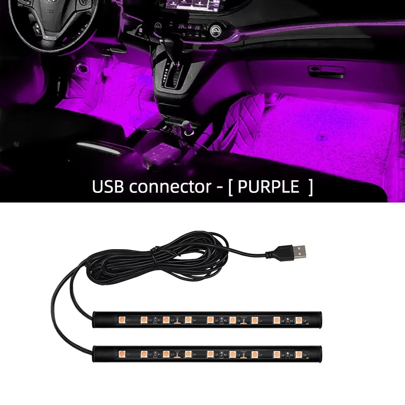 Car Interior Ambient Footlight Kit