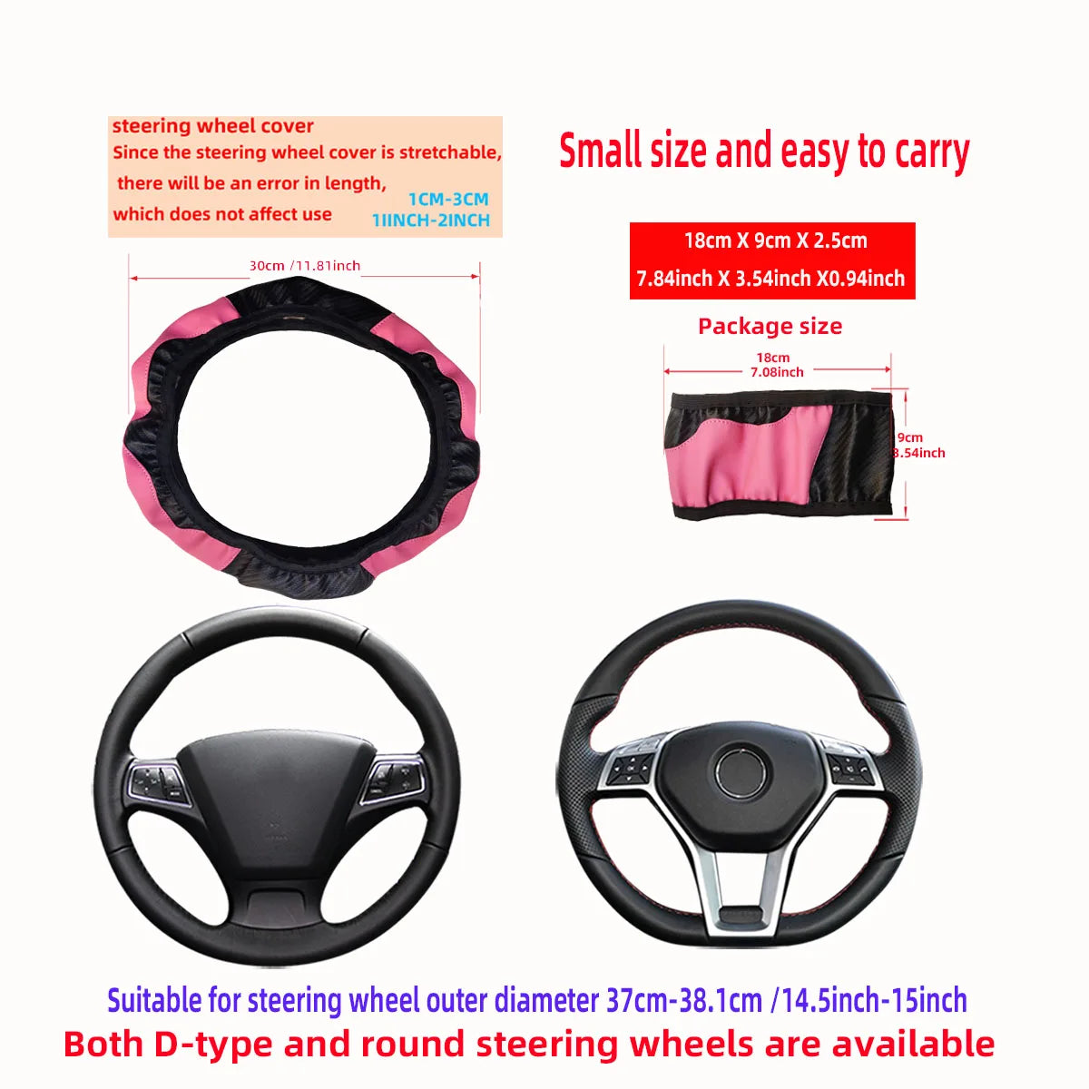 Carbon-Look Steering Wheel Cover