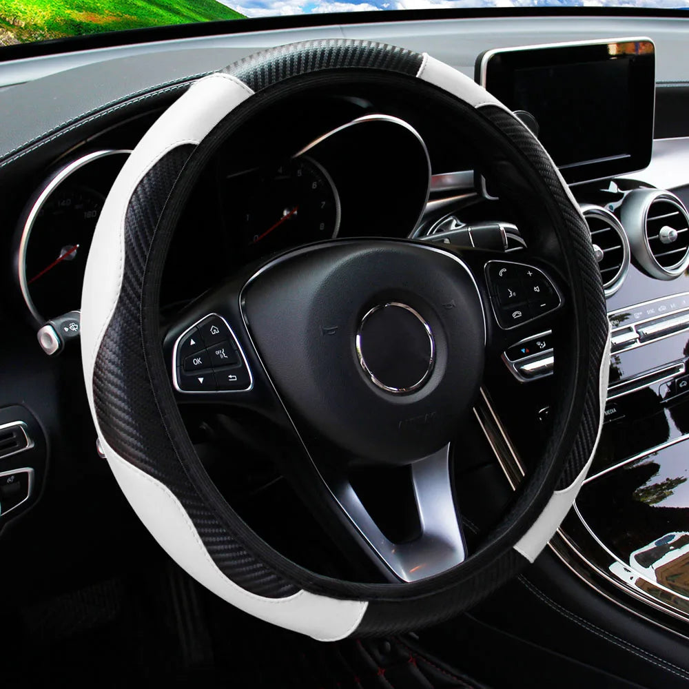 Carbon-Look Steering Wheel Cover