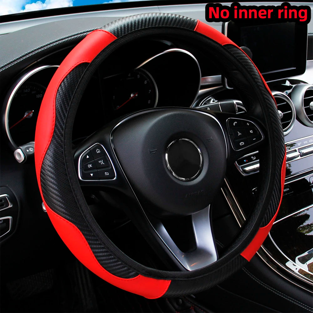 Carbon-Look Steering Wheel Cover