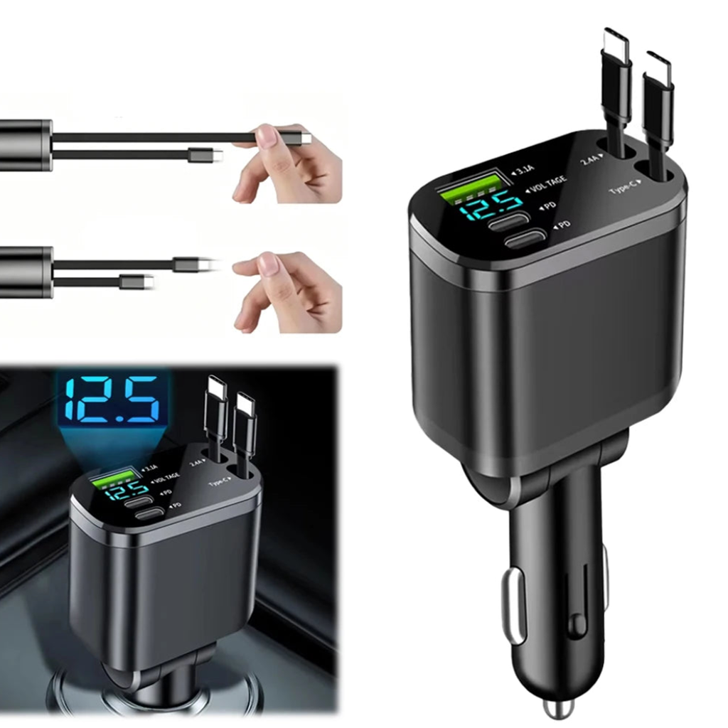 150W Retractable Car Charger